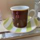 4 cups and saucers porcelain Menard de Noblat - shopping series
