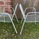 Pair of Antique EMU RIO Armchairs in White Metal Vintage