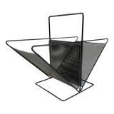 Perforated sheet metal magazine rack, 1960