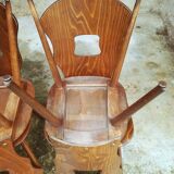 4 chaises bistrot Baumann modèle gentiane années 50