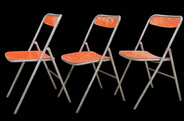 3 chaises pliantes années 1960 Souvignet