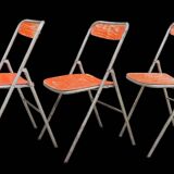 3 vintage folding chairs 1960s Souvignet