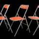 3 vintage folding chairs 1960s Souvignet