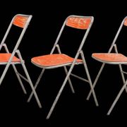 3 vintage folding chairs 1960s Souvignet