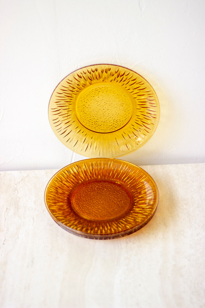 6 assiettes à dessert modèle soleil, Vereco France