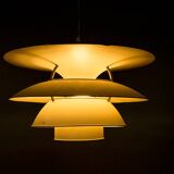 Danish brushed metal pendant light, model PH 6 ½ -6V by Poul Henningsen.
