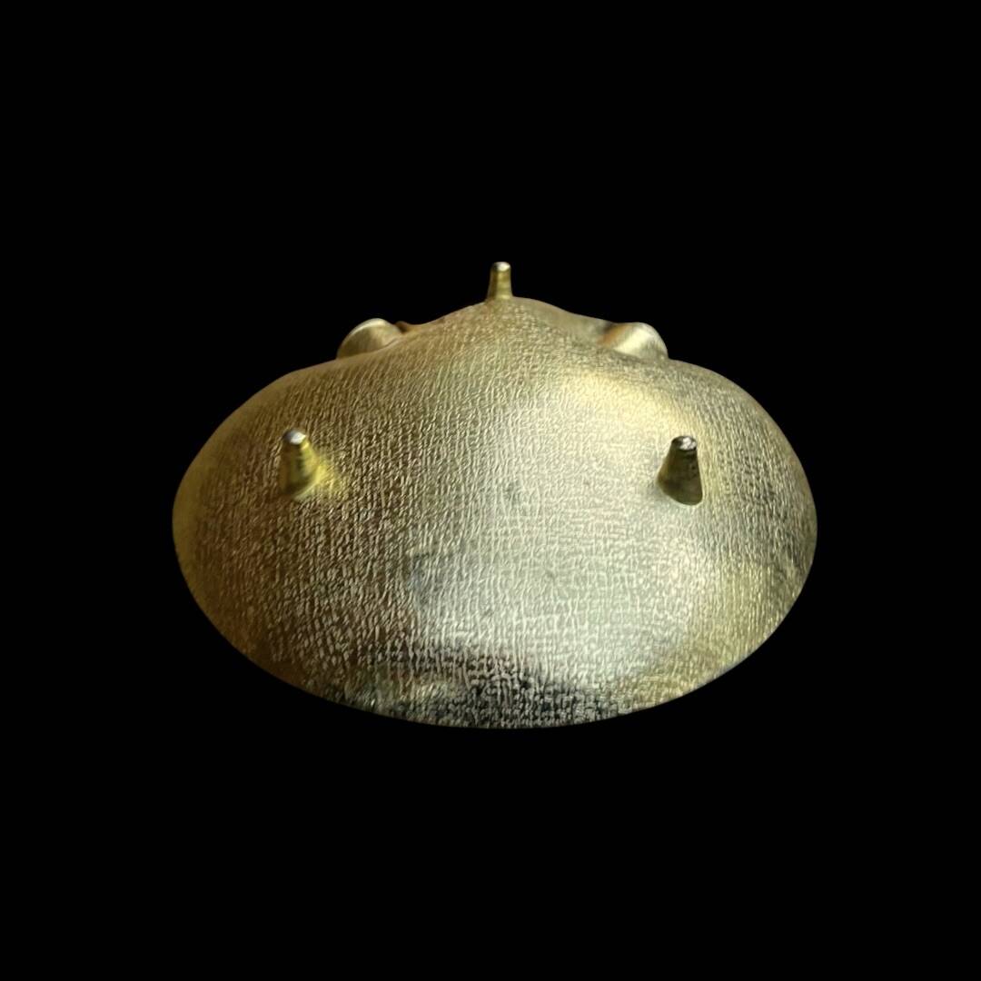 Ashtray or shell-shaped trinket tray in gilded zamak – EP Zinc, Italy, 1960s