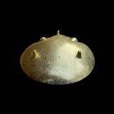 Ashtray or shell-shaped trinket tray in gilded zamak – EP Zinc, Italy, 1960s