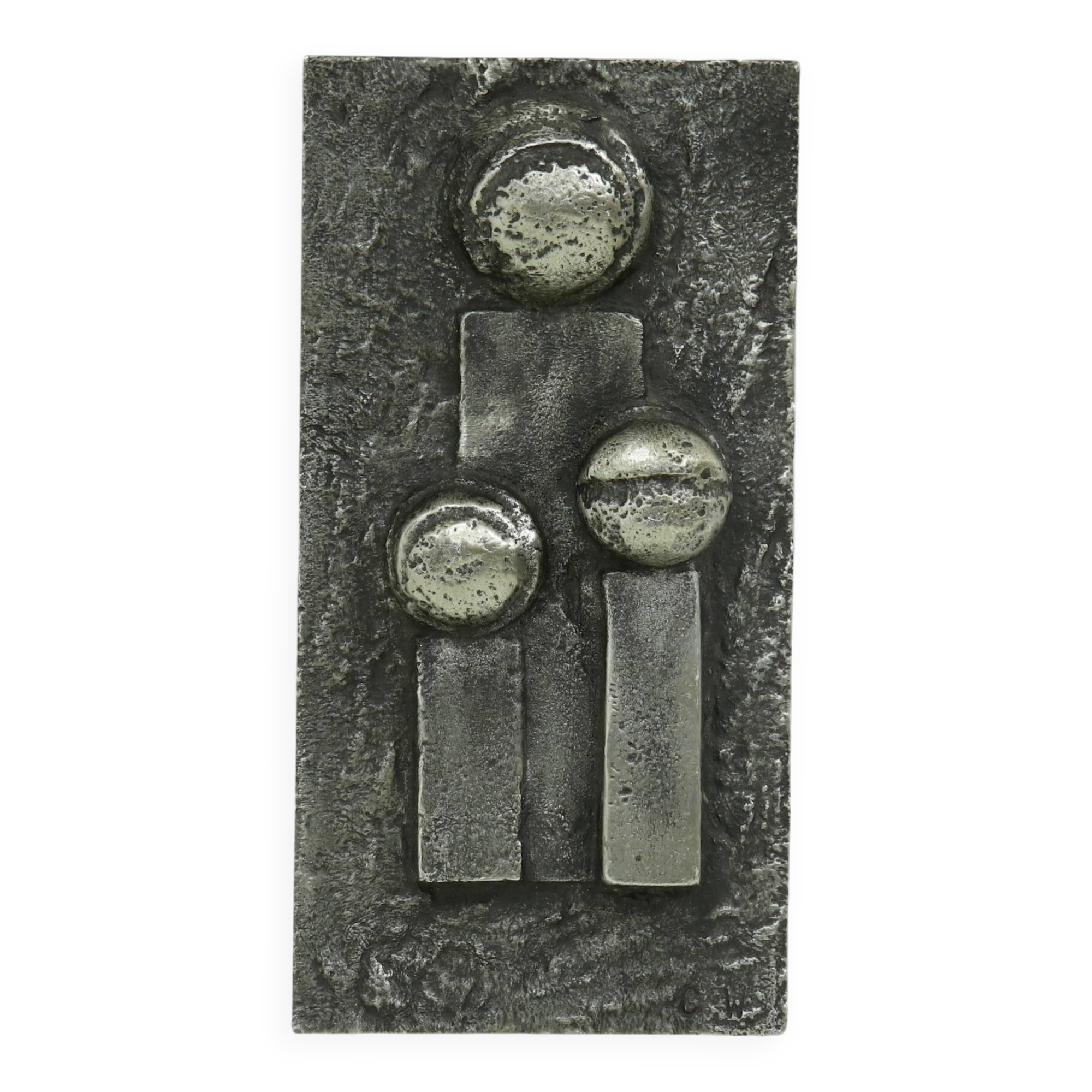 Brutalist Cast Aluminium Wall Sculpture by Willy Ceysens 1960s