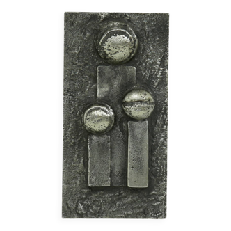 Brutalist Cast Aluminium Wall Sculpture by Willy Ceysens 1960s