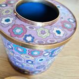 Tea pot Fabienne Jouvin, in cloisonné enamels and brass.