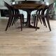 Baumann oval extendable dining room table and 6 Baumann Sled chairs known as gondola
