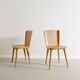 Pair of Swedish Wooden Dining Office Chairs by Göran Malmvall, 1940s