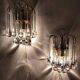 Paire de lampes en cristal. Italie, années 1970.
