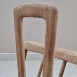 Brutalist art-popular magazine holder in solid wood