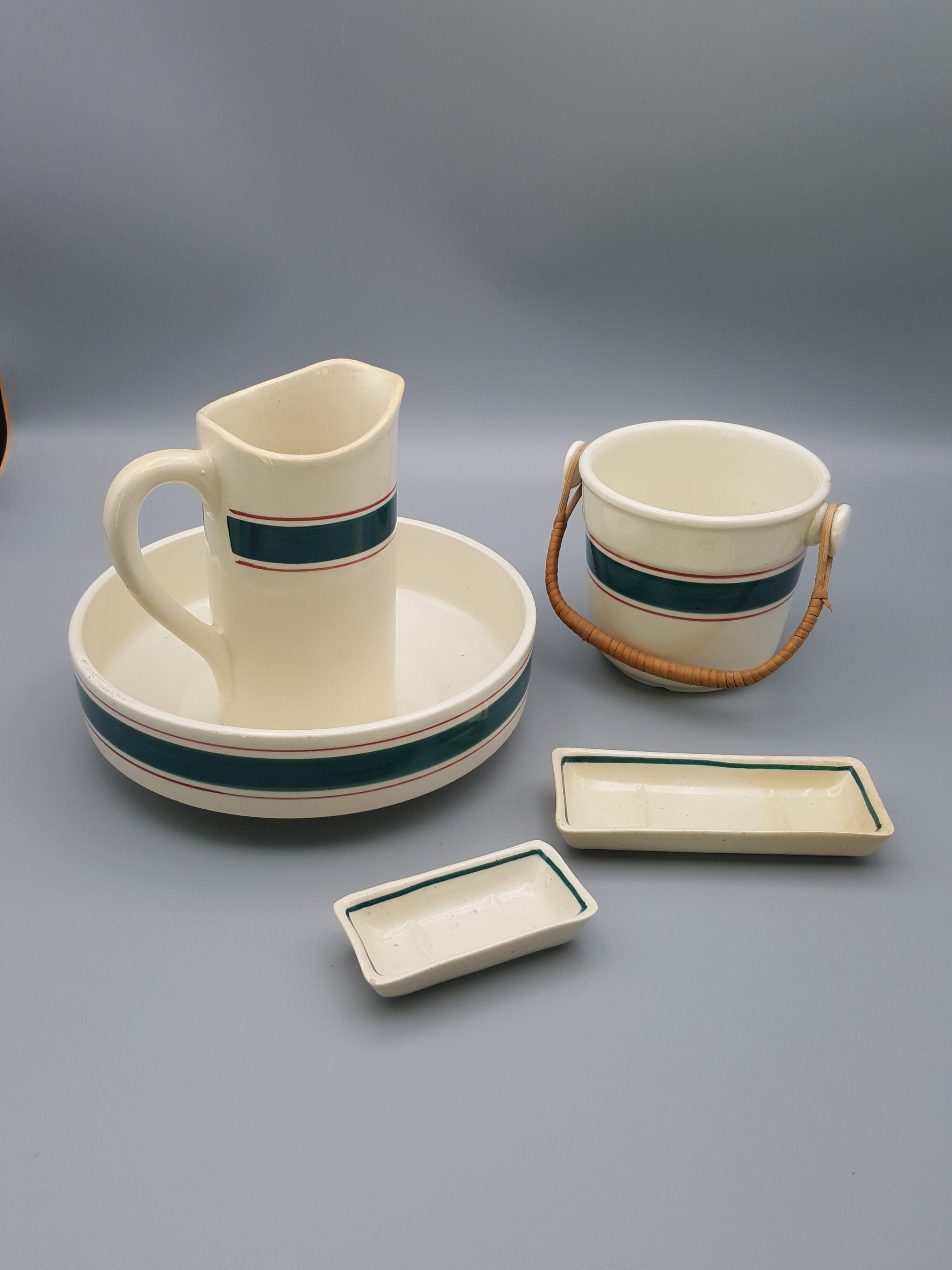 Old bathroom kit miniature ceramic toy k and g lunéville