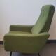Fauteuil vintage style scandinave tissu vert