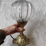 Bronze lamp and globe