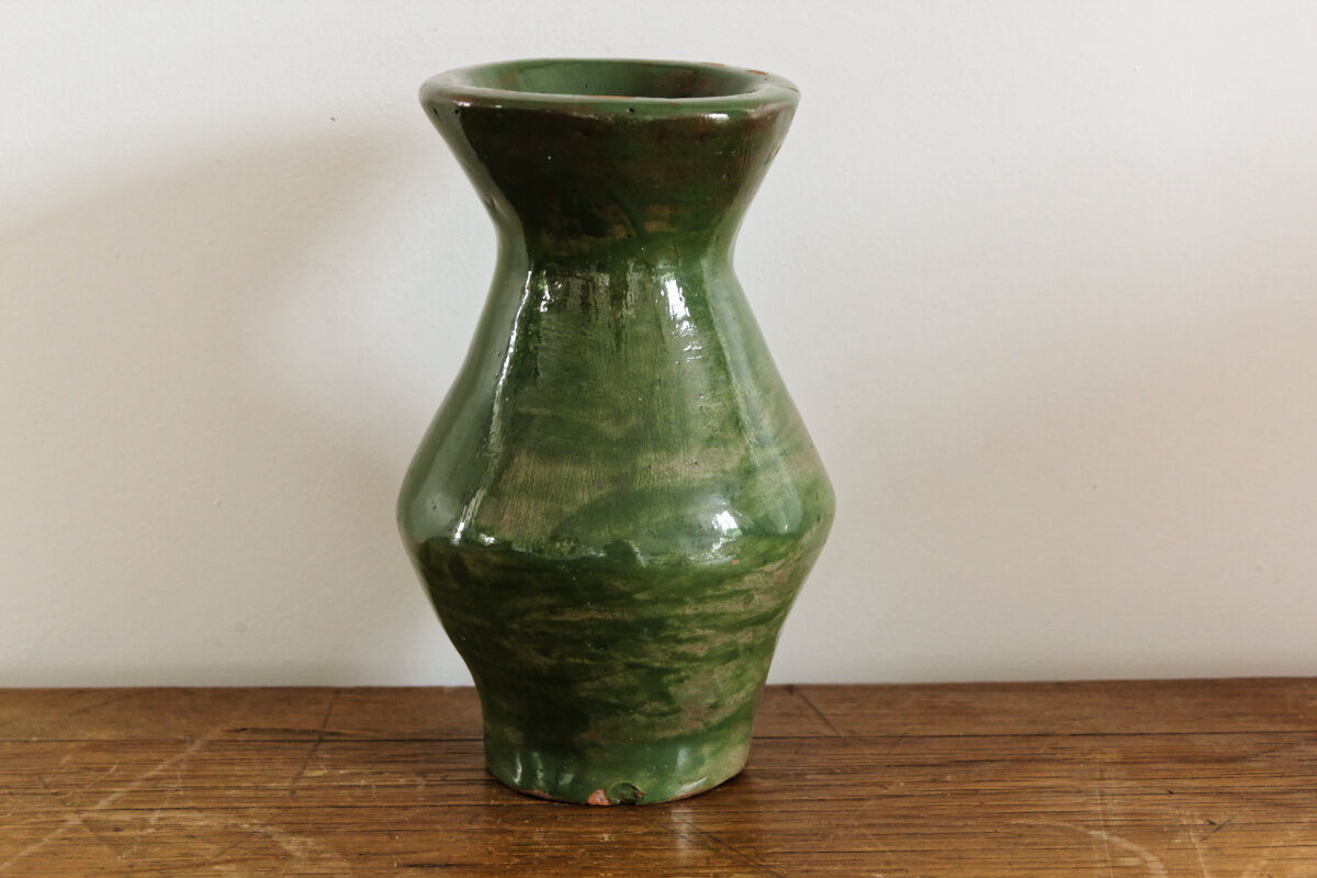 Glazed terracotta vase