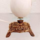 Vintage alabaster and brass lamp