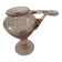 Biot candle holder vase in powder pink blown bubble glass.