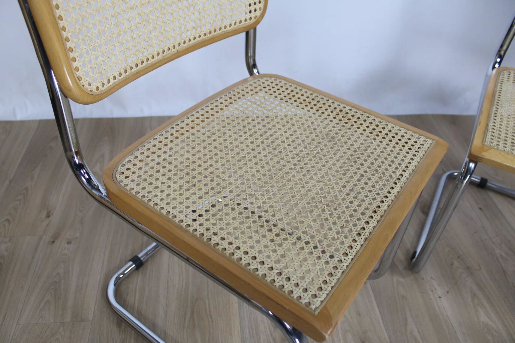 Lot de 6 chaises Cesca B32 d'après Marcel Breuer, Italie