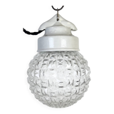 Vintage White Porcelain Pendant Light, 1970s