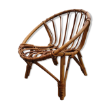 Rattan shell chair