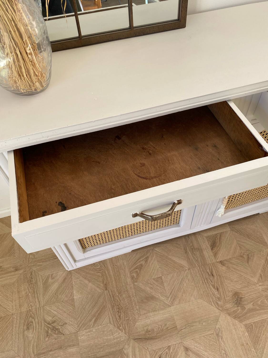 Buffet en bois 2 portes cannage