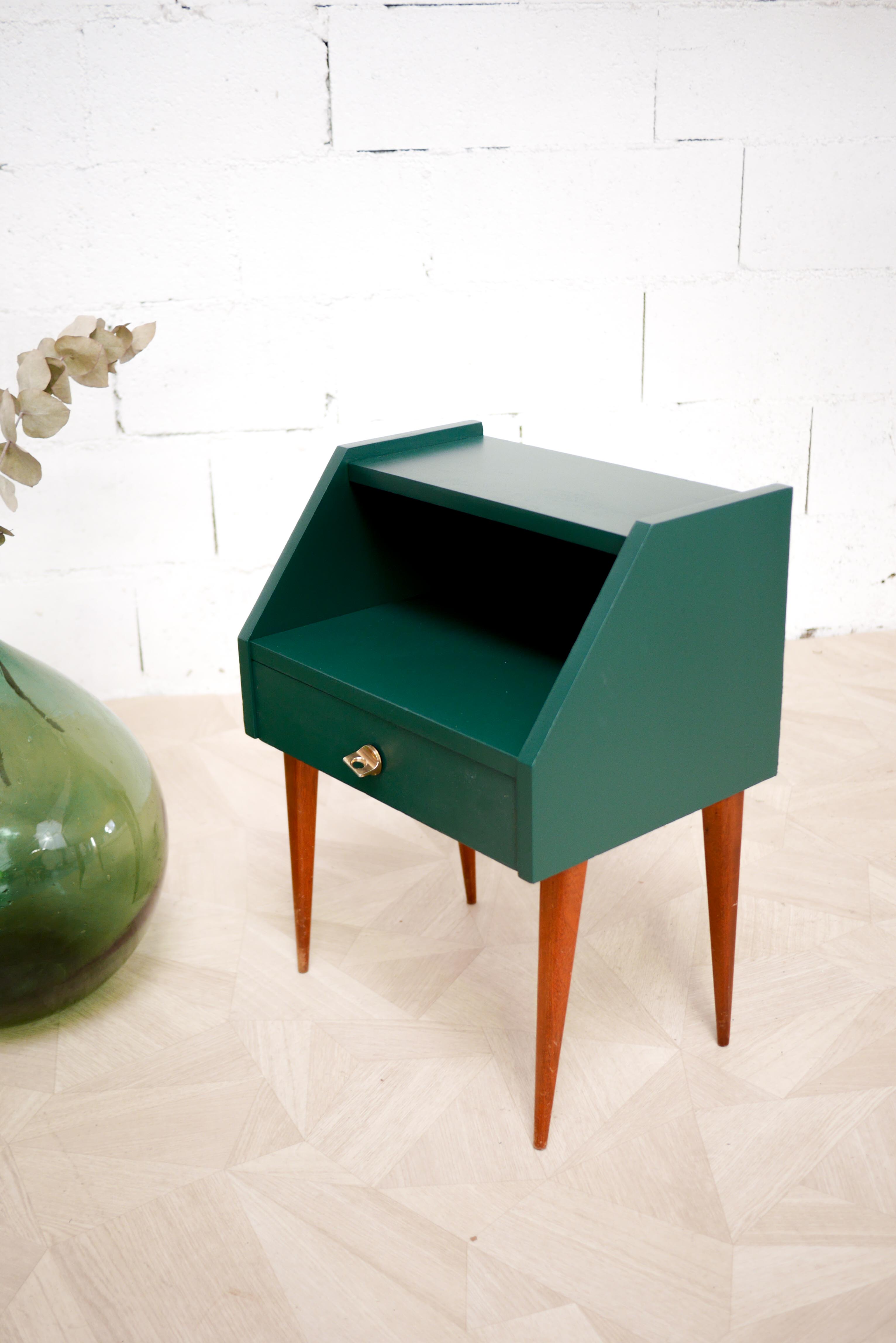 Green vintage bedside