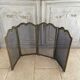 Italian brass fire screen with 4 panels