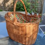 Ancien panier en osier ovale