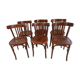 Suite of 6 chairs of Vintage Bistrot 1970s
