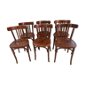 Suite of 6 chairs of Vintage Bistrot 1970s