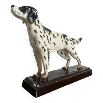 Setter animal earthenware from the Sainte Radegonde factory, 1950s