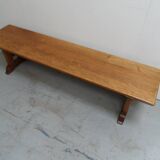 Brutalist oak bench  sidetable