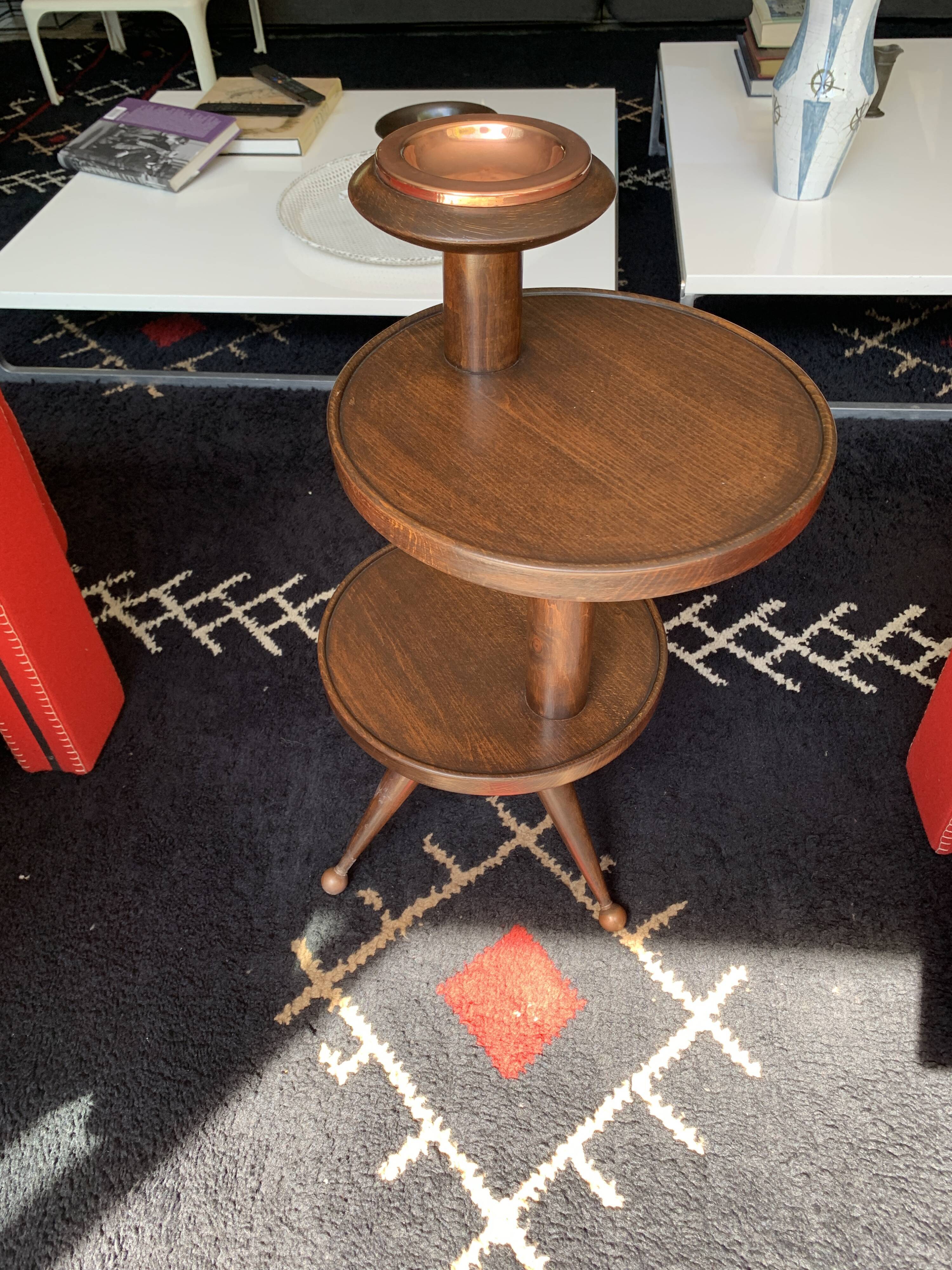 Wooden smoker's table