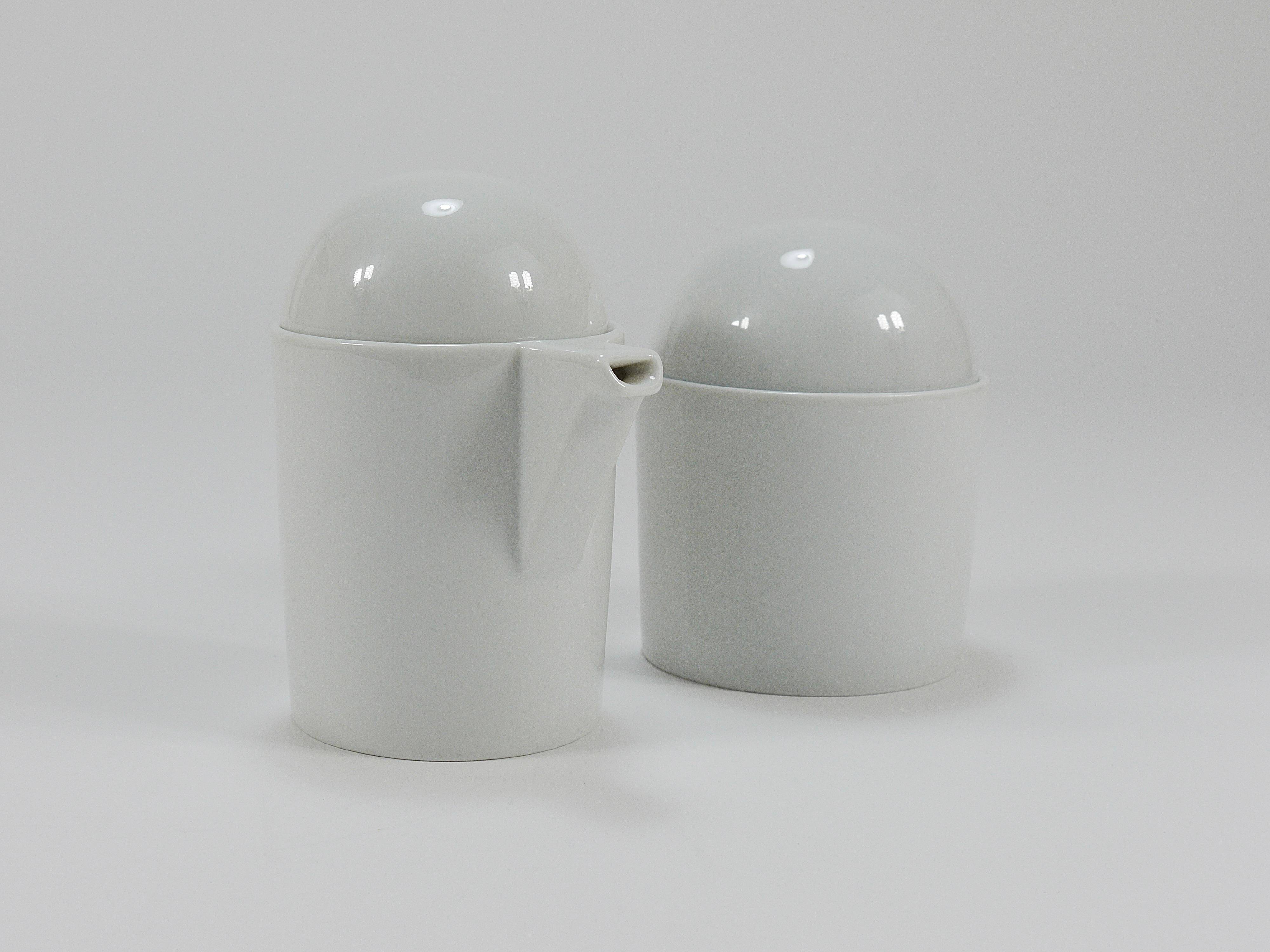 Sugar bowl and creamer postmodern Cupola by Mario Bellini for Rosenthal studio-line
