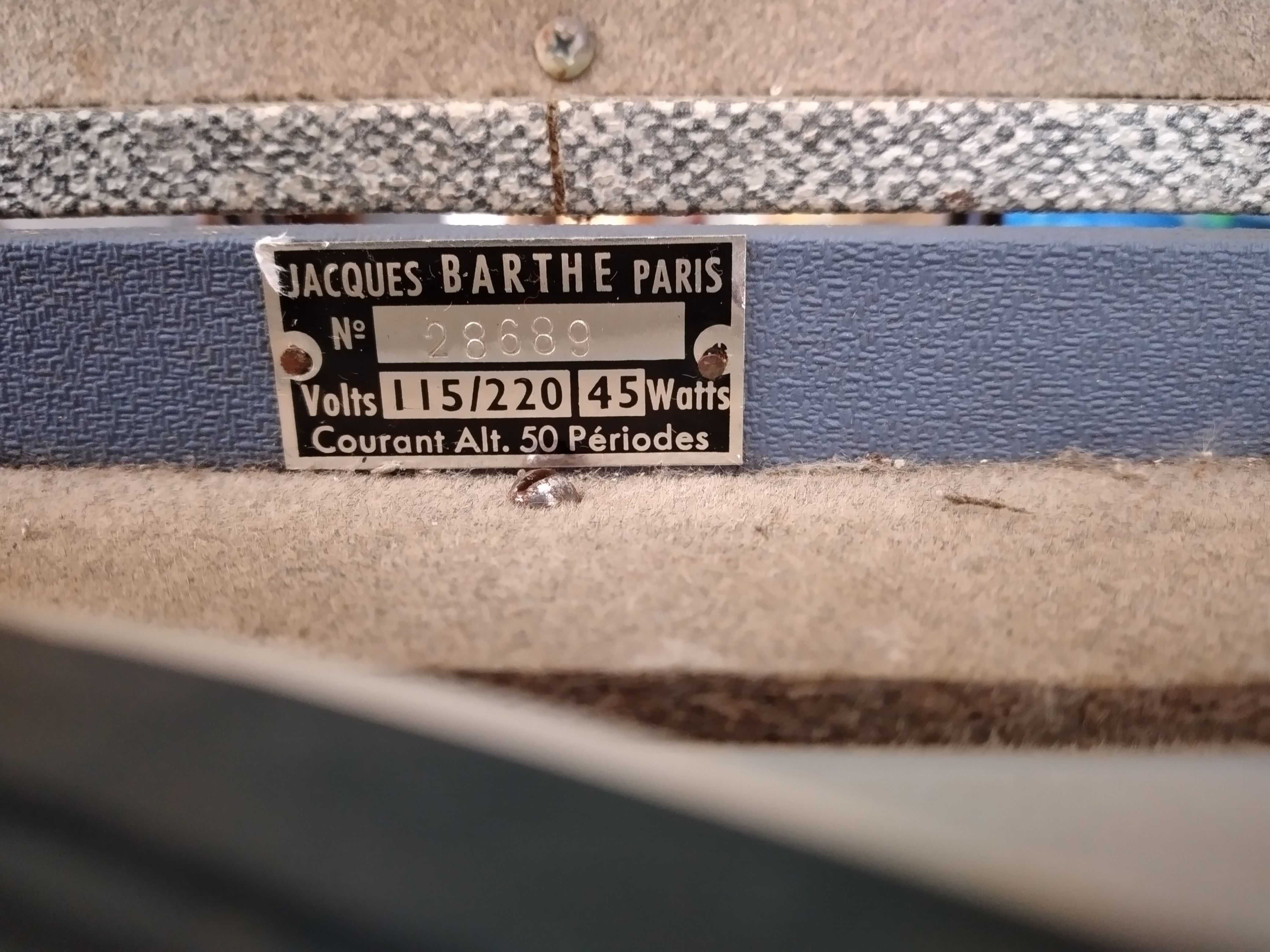 Record player Barthe 60s