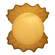 Ceramic and opaline shell lamp France 1970