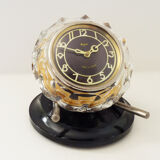Table clock, majak glass clock and Bakelite base. Made in USSR