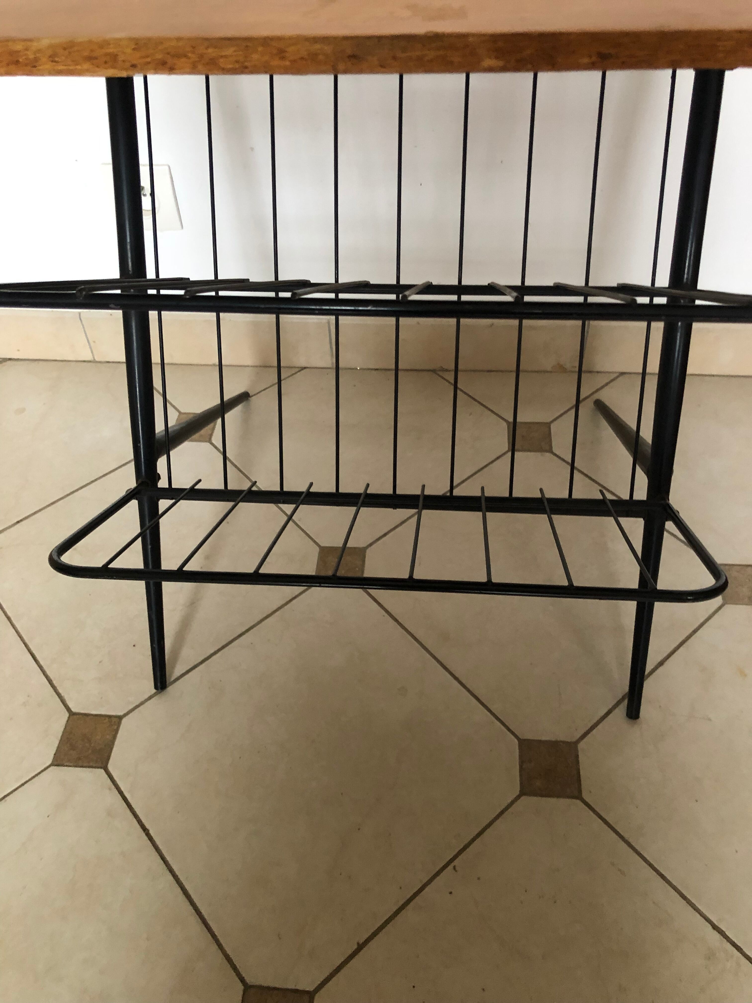 Vintage magazine rack table