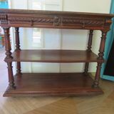 Ancien-Desserte-Console-Meuble de présentation-Henry II-fin xixème