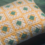 Vintage crochet cushion