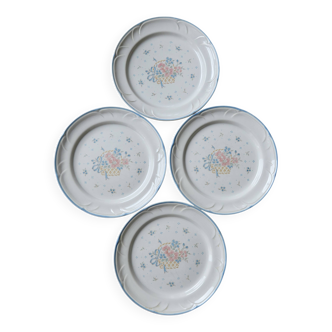 Assiettes à dessert vintage porcelaine Country Basket collection made in Ja