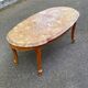 Vintage Louis XV coffee table in solid wood and pink marble.