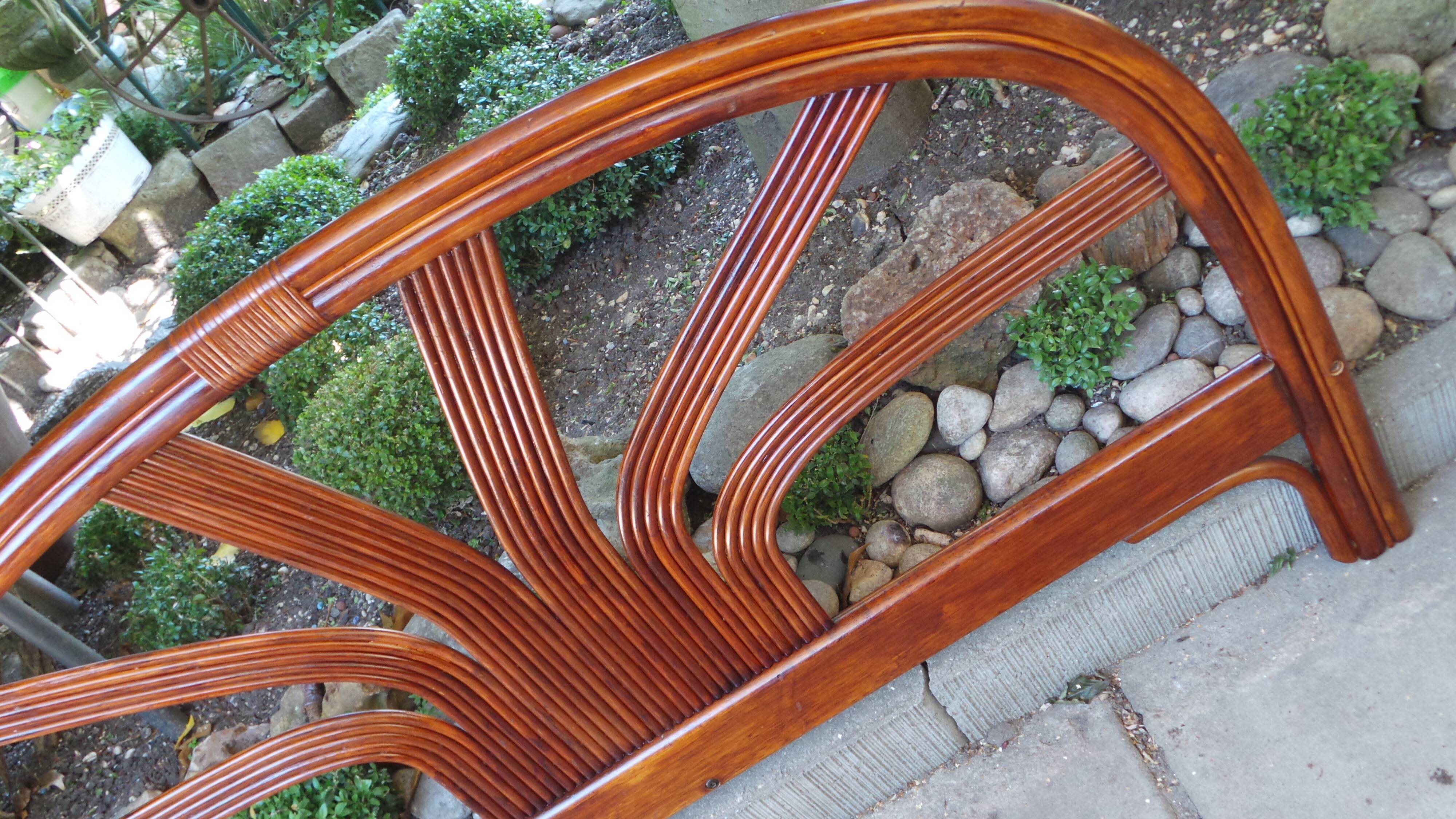 Vintage rattan headboard