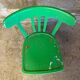 Chaise Bistrot Ancienne Style BAUMANN Bois Tourné Vert Vintage