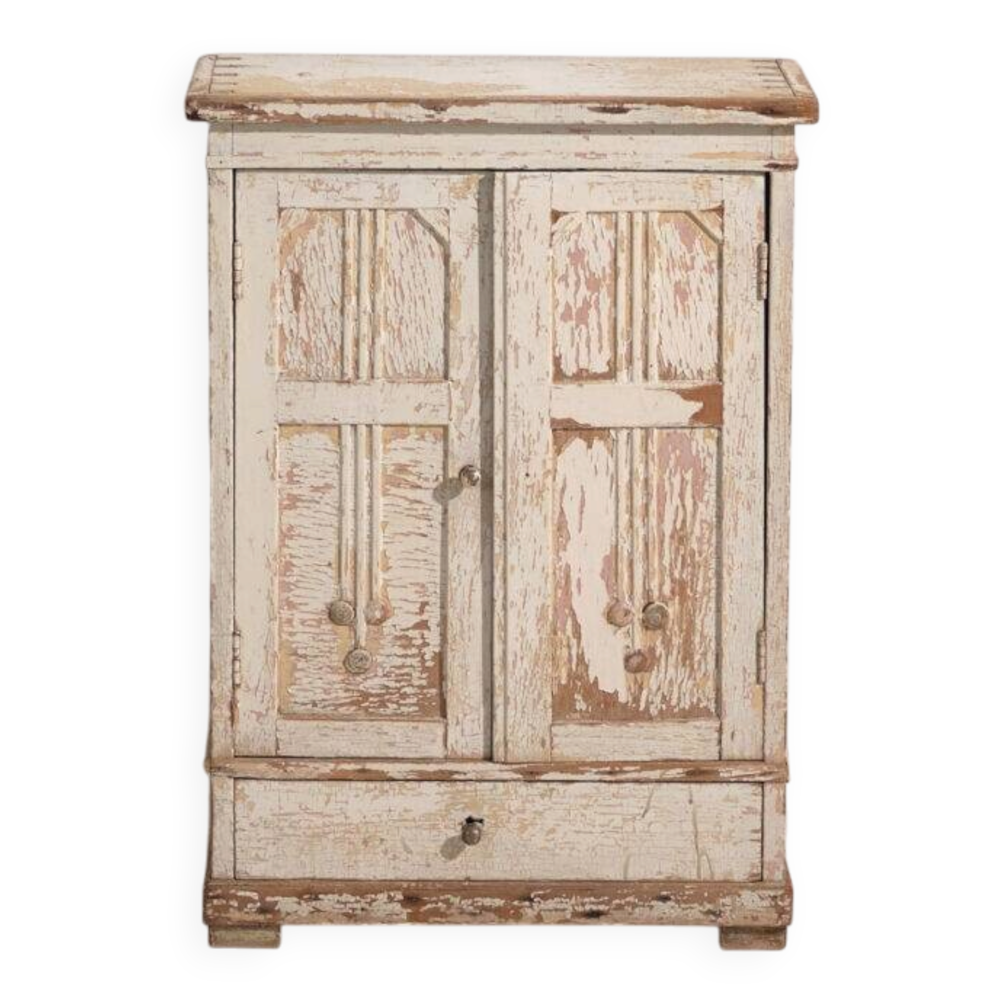 Antique painted pine wardrobe – Central Europe, circa 1900