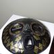 African moon mask, Luba/Baluba, DR Congo, carved wood, beads.